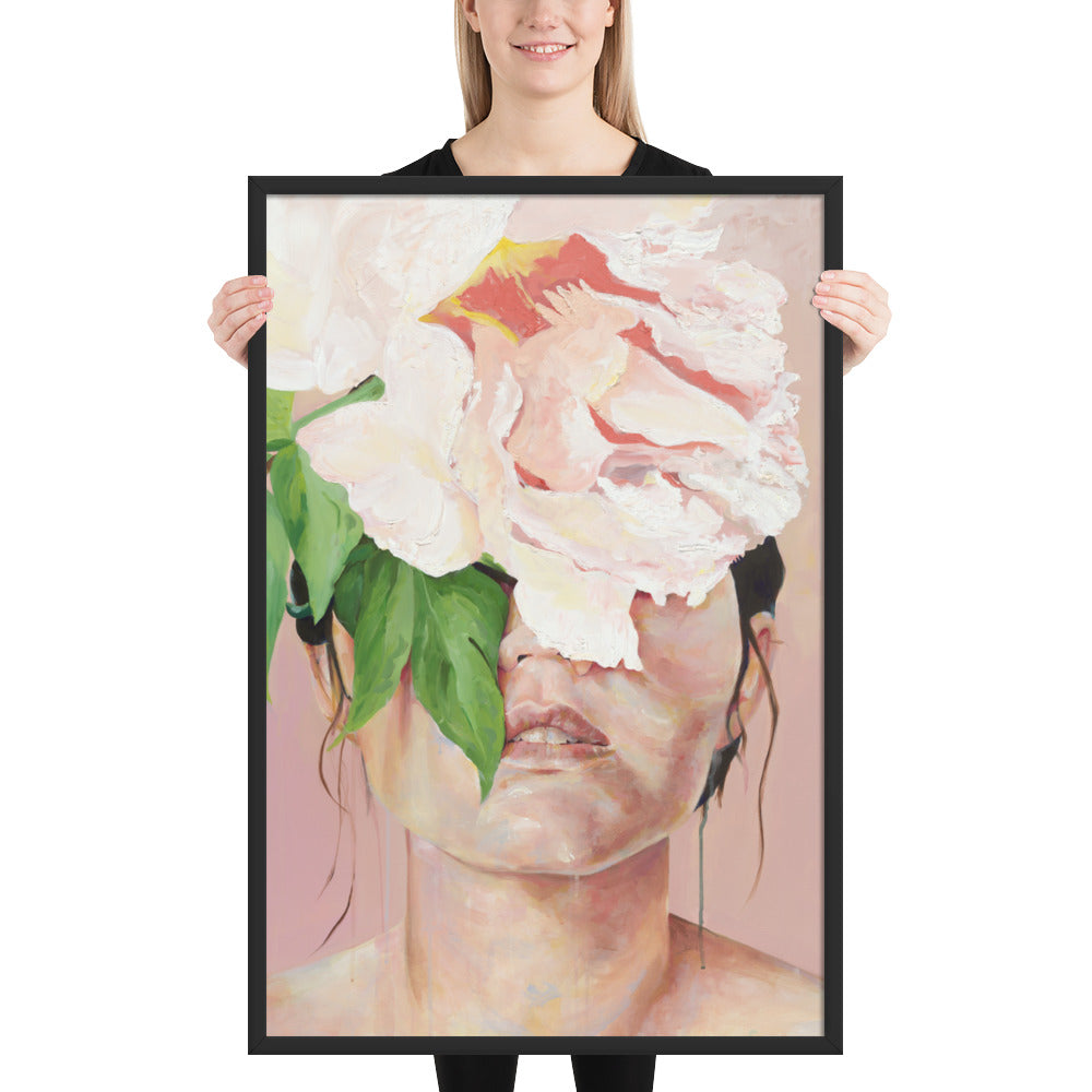 Veiled in Bloom, Keeper of the Hidden Face – Framed