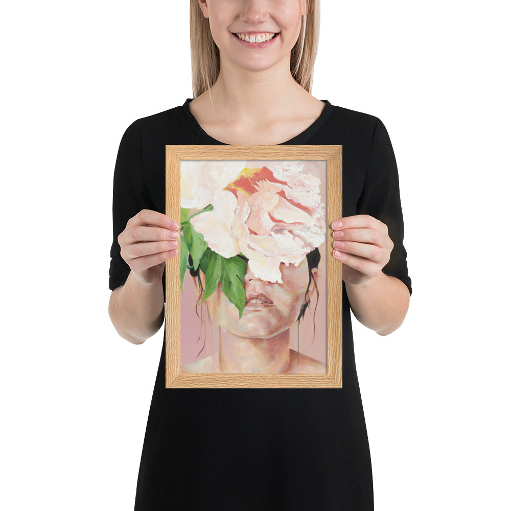 Veiled in Bloom, Keeper of the Hidden Face – Framed