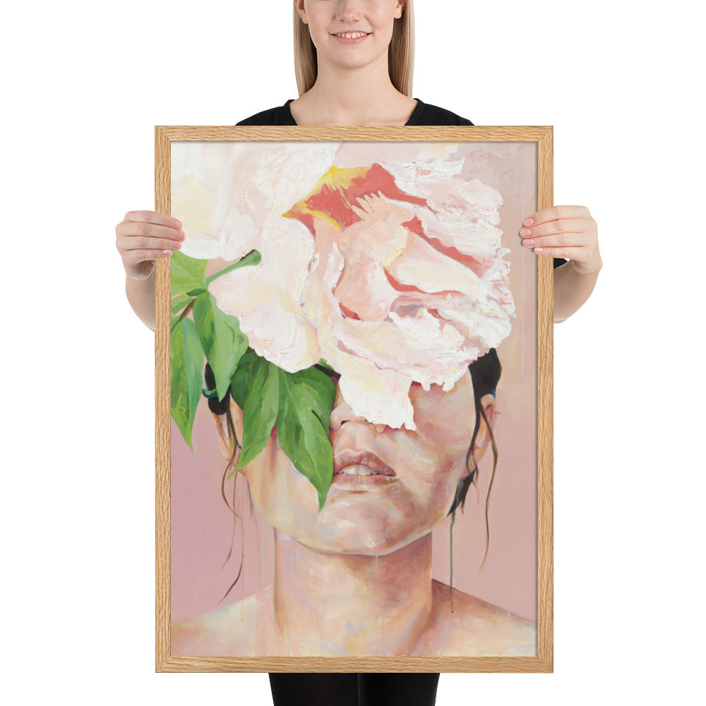 Veiled in Bloom, Keeper of the Hidden Face – Framed