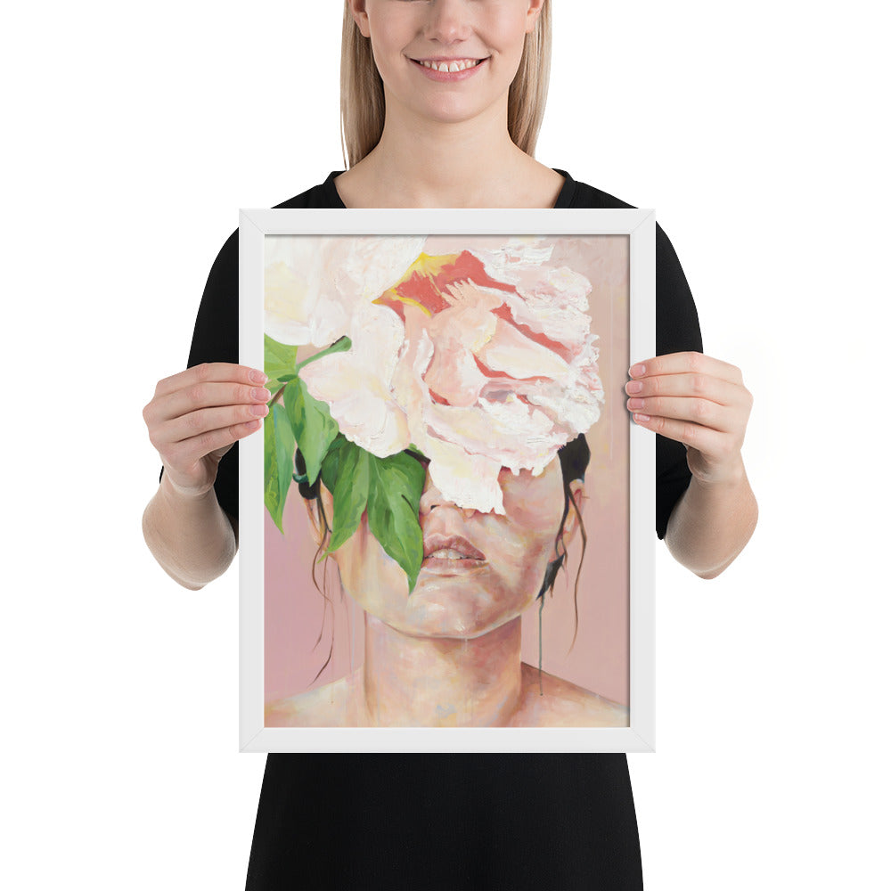 Veiled in Bloom, Keeper of the Hidden Face – Framed