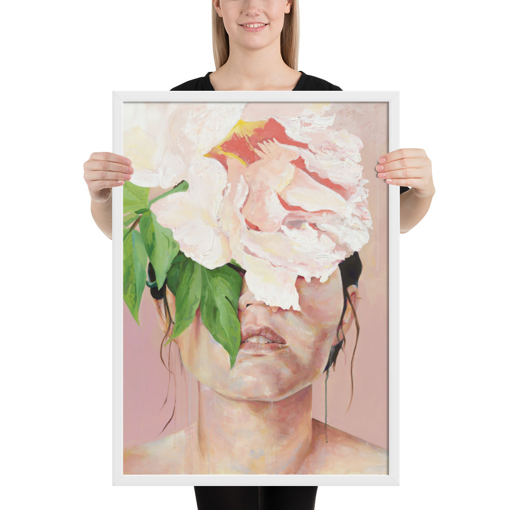 Veiled in Bloom, Keeper of the Hidden Face – Framed