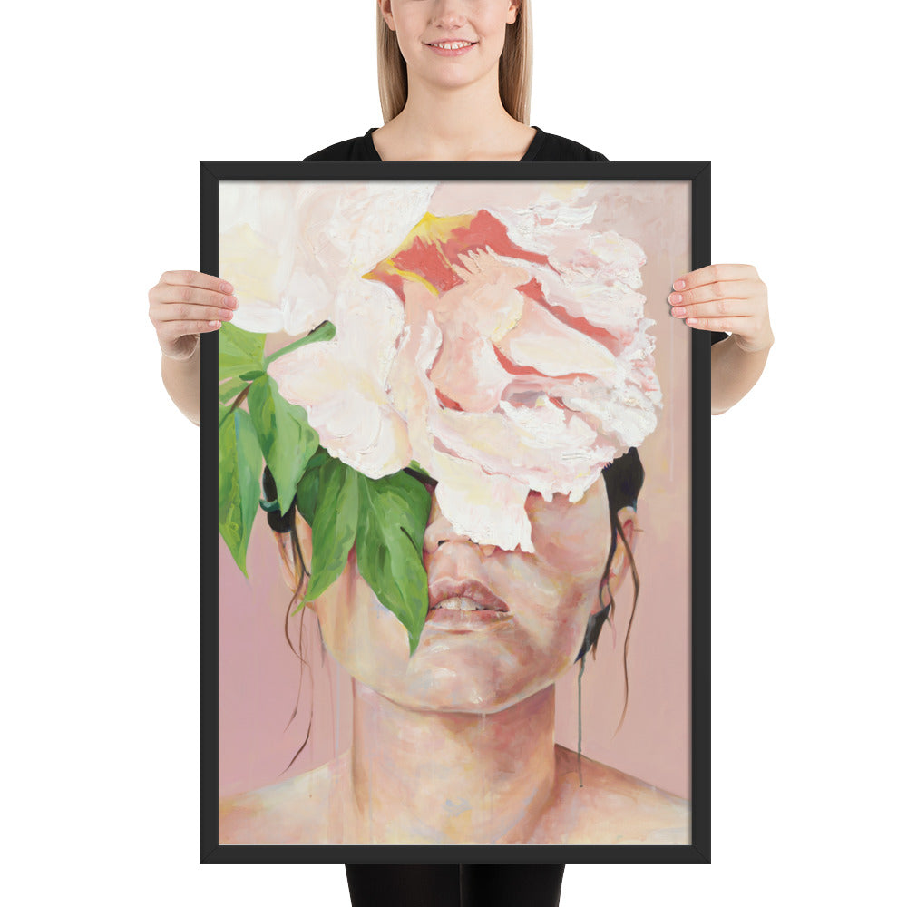 Veiled in Bloom, Keeper of the Hidden Face – Framed