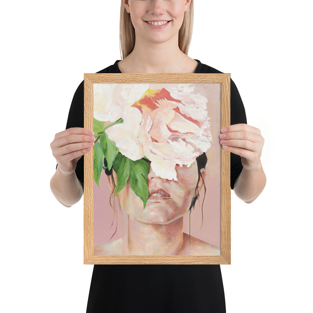 Veiled in Bloom, Keeper of the Hidden Face – Framed